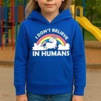 I Don't Believe In Humans Kids Hoodie thumb 3