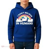 I Don't Believe In Humans Kids Hoodie thumb 4