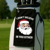 I Don't Believe In You Either X-Mas Golf Towel thumb 2