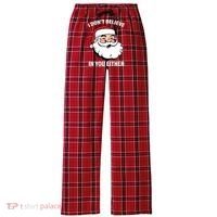 I Don't Believe In You Either X-Mas Women's Flannel Plaid Pajama Pants thumb 0