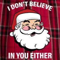 I Don't Believe In You Either X-Mas Women's Flannel Plaid Pajama Pants thumb 2