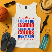 I Don't Do Cardio Because These Colors Don't Run Tank Top thumb 4