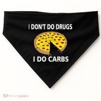 I Don't Do Drugs I Do Carbs USA-Made Doggie Bandana thumb 0