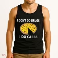 I Don't Do Drugs I Do Carbs Tank Top thumb 3