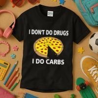 I Don't Do Drugs I Do Carbs Kids T-Shirt thumb 3
