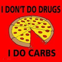 I Don't Do Drugs I Do Carbs Santa Hat thumb 1