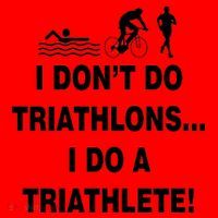 I Don't Do Tri-Athelons A Tri-Athlete Santa Hat thumb 1