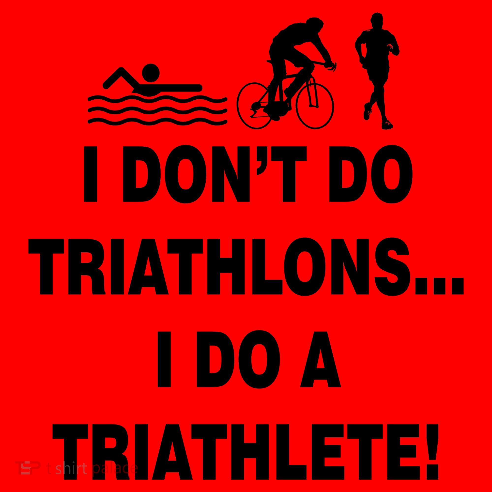 I Don't Do Tri-Athelons A Tri-Athlete Santa Hat