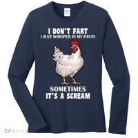 I Don't Fart I whisper In My Pants It's A Scream Women's Long Sleeve Shirt thumb 0