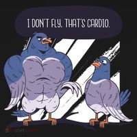 I Don't Fly That's Cardio Pigeon Funny Bucket Hat thumb 4