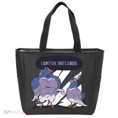 I Don't Fly That's Cardio Pigeon Funny Tote Bag