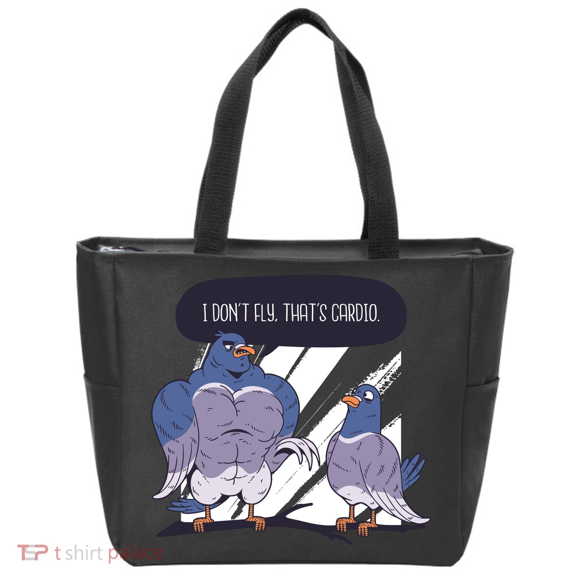 I Don't Fly That's Cardio Pigeon Funny Tote Bag