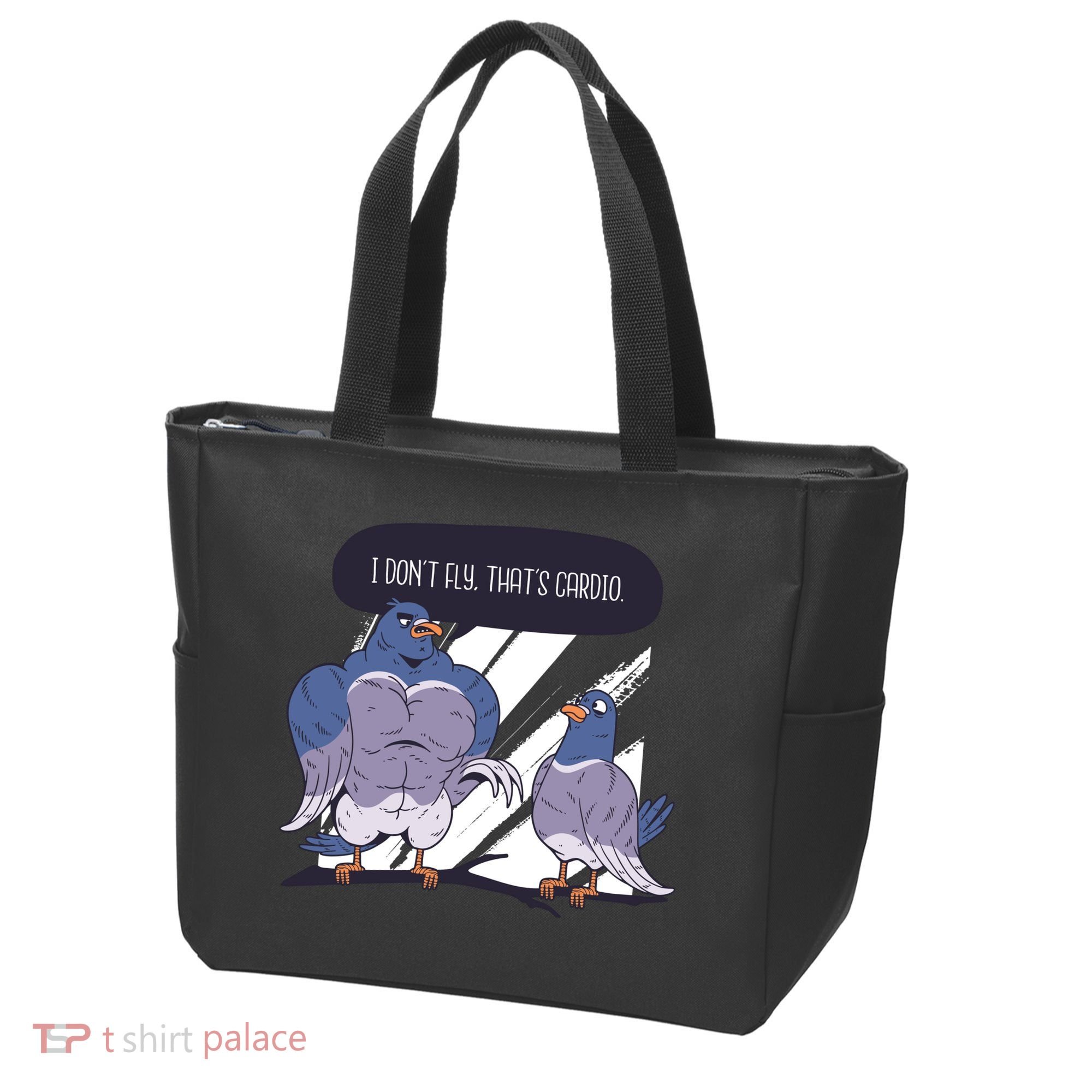 I Don't Fly That's Cardio Pigeon Funny Tote Bag