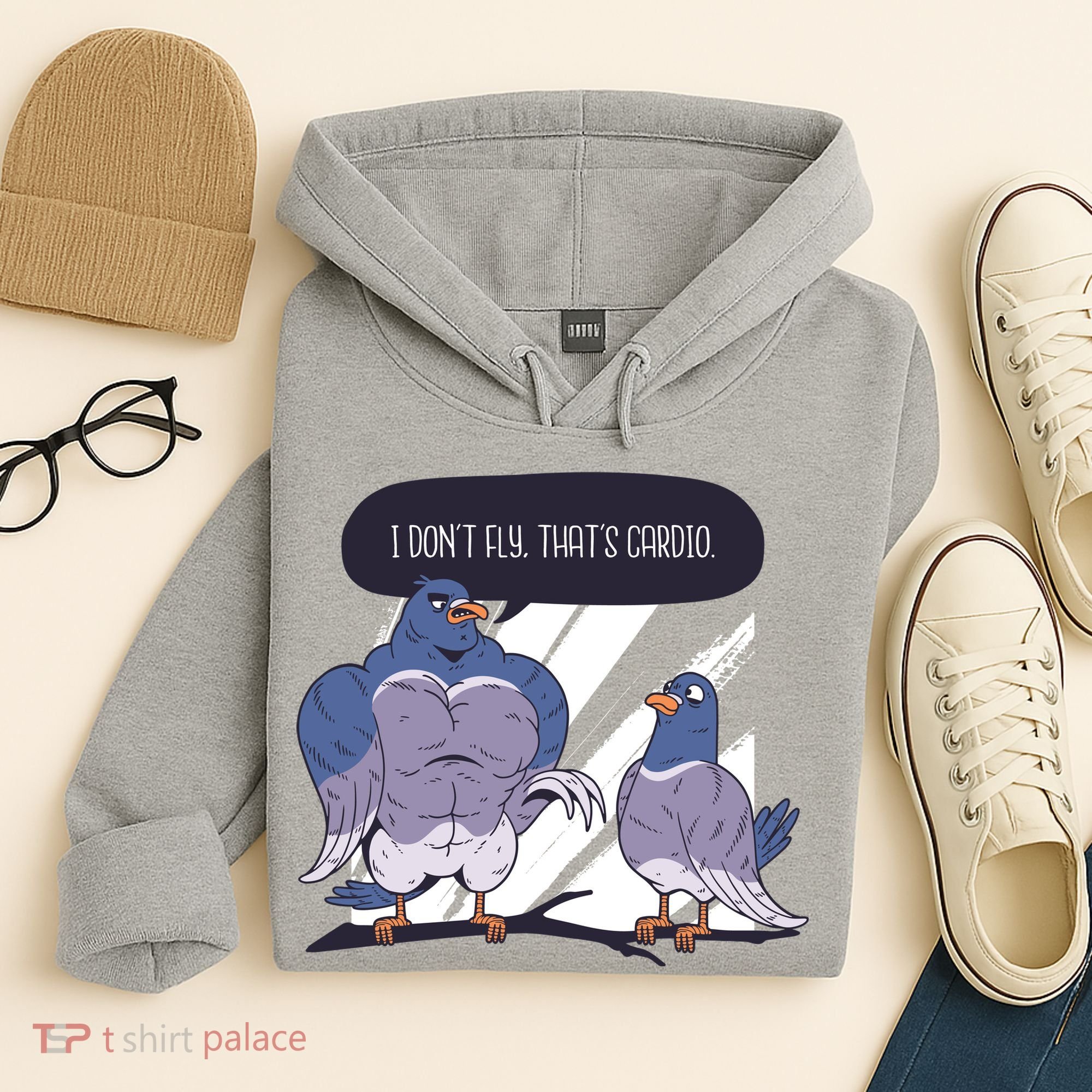 I Don't Fly That's Cardio Pigeon Funny Hoodie
