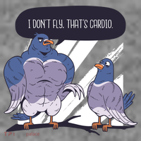 I Don't Fly That's Cardio Pigeon Funny Sweatshirt thumb 3