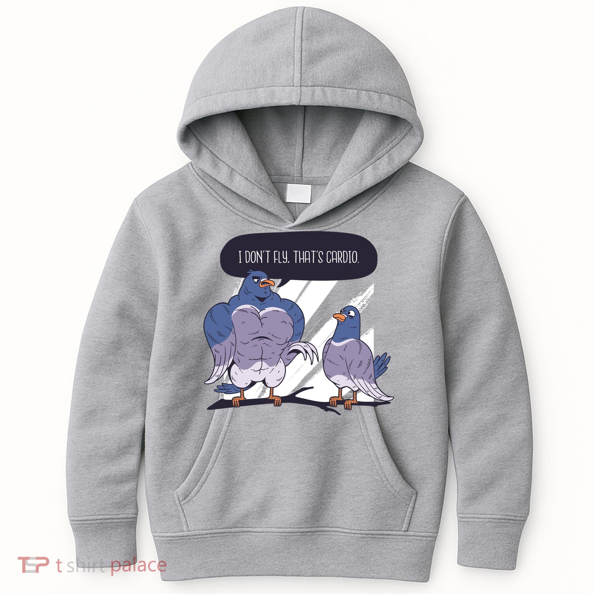 I Don't Fly That's Cardio Pigeon Funny Kids Hoodie