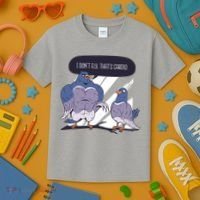 I Don't Fly That's Cardio Pigeon Funny Kids T-Shirt thumb 3