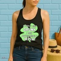 I Don't Get Drunk I get Awesomely Irish Women's Tank Top thumb 2