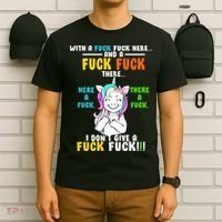 I Don't Give A Fuck Fuck Offensive Funny Unicorn T-Shirt thumb 6