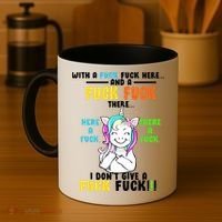 I Don't Give A Fuck Fuck Offensive Funny Unicorn Coffee Mug thumb 4