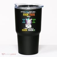 I Don't Give A Fuck Fuck Offensive Funny Unicorn Tumbler thumb 0