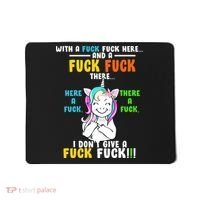 I Don't Give A Fuck Fuck Offensive Funny Unicorn Mousepad thumb 0