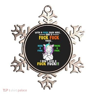 I Don't Give A Fuck Fuck Offensive Funny Unicorn Ornament
