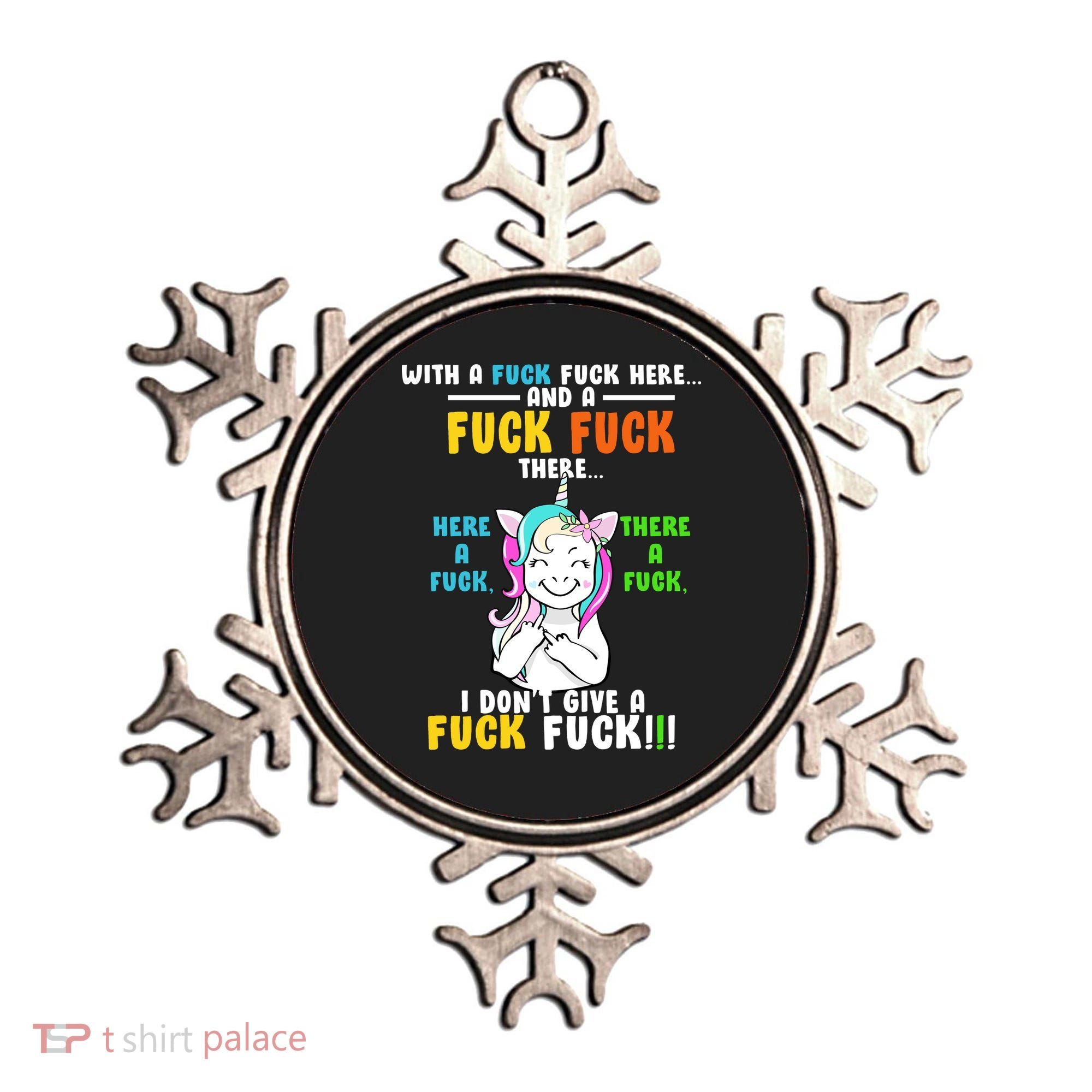 I Don't Give A Fuck Fuck Offensive Funny Unicorn Ornament