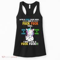 I Don't Give A Fuck Fuck Offensive Funny Unicorn Women's Tank Top thumb 0
