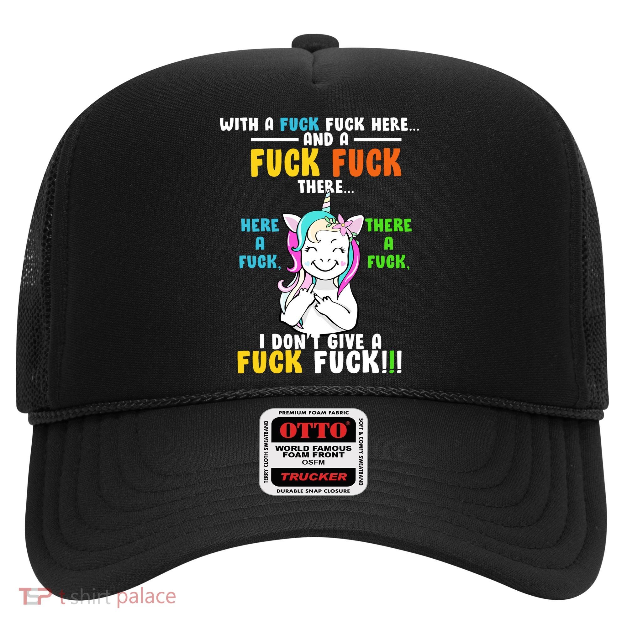 I Don't Give A Fuck Fuck Offensive Funny Unicorn Hat