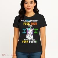 I Don't Give A Fuck Fuck Offensive Funny Unicorn Women's T-Shirt thumb 4