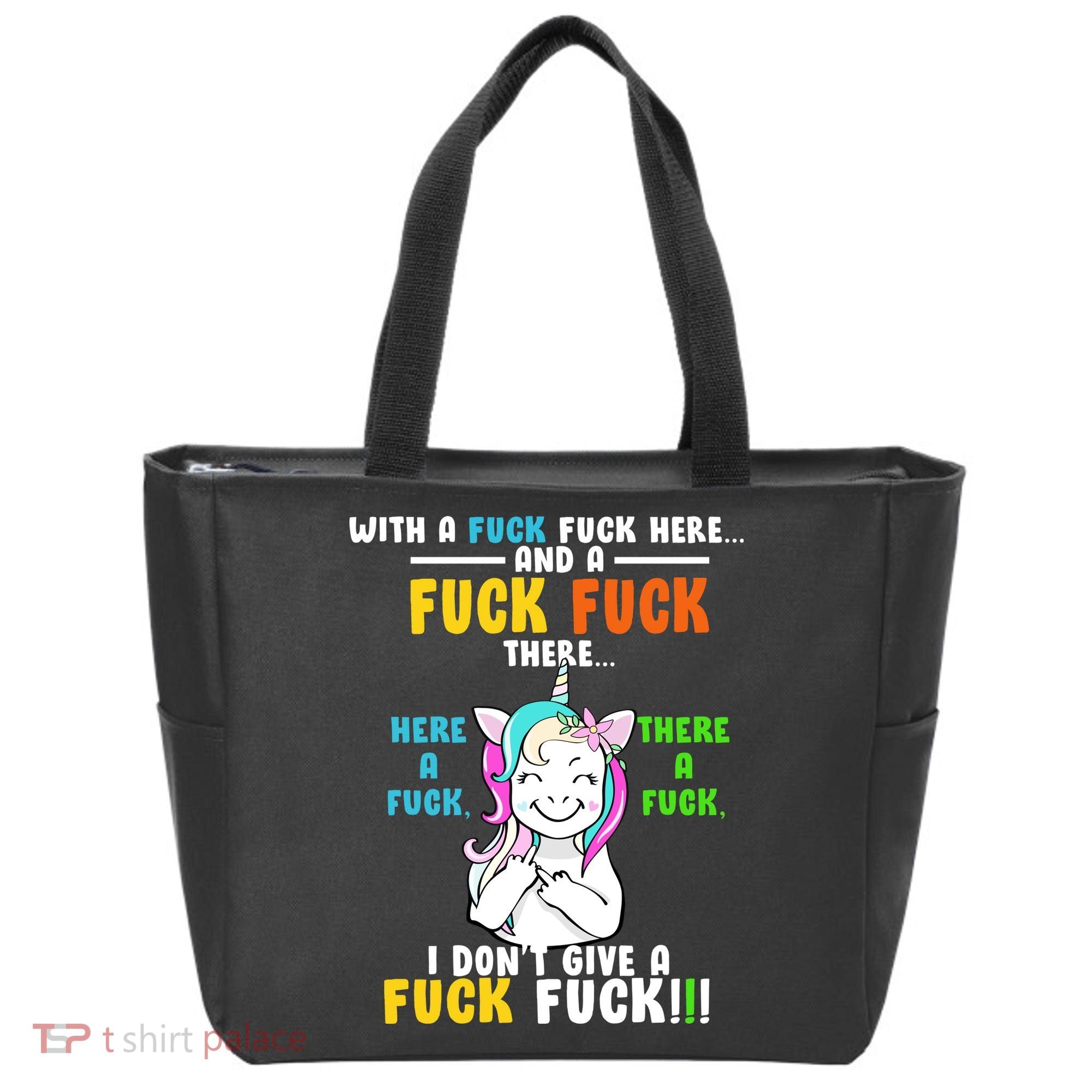I Don't Give A Fuck Fuck Offensive Funny Unicorn Tote Bag