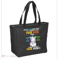 I Don't Give A Fuck Fuck Offensive Funny Unicorn Tote Bag thumb 2