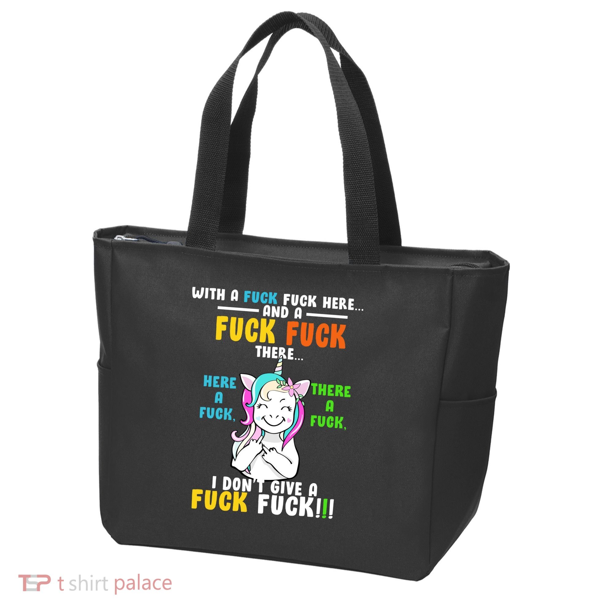 I Don't Give A Fuck Fuck Offensive Funny Unicorn Tote Bag