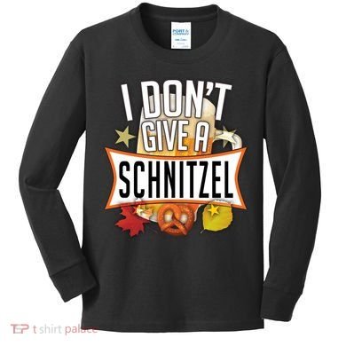 I Don't Give A Schnitzel Kids Long Sleeve Shirt