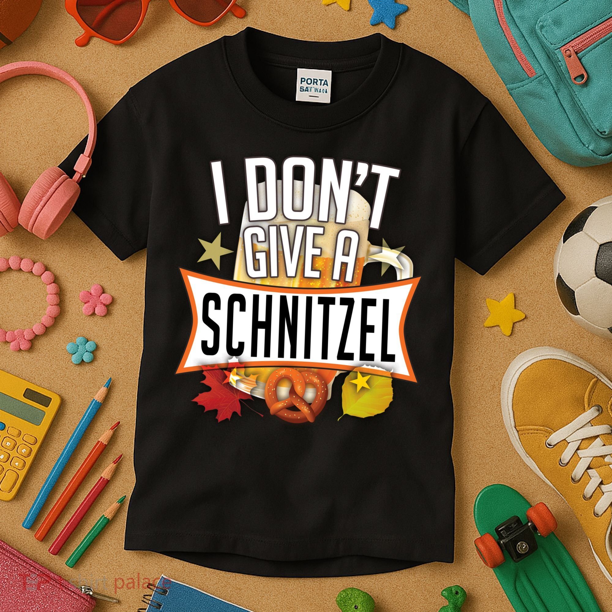 I Don't Give A Schnitzel Kids T-Shirt
