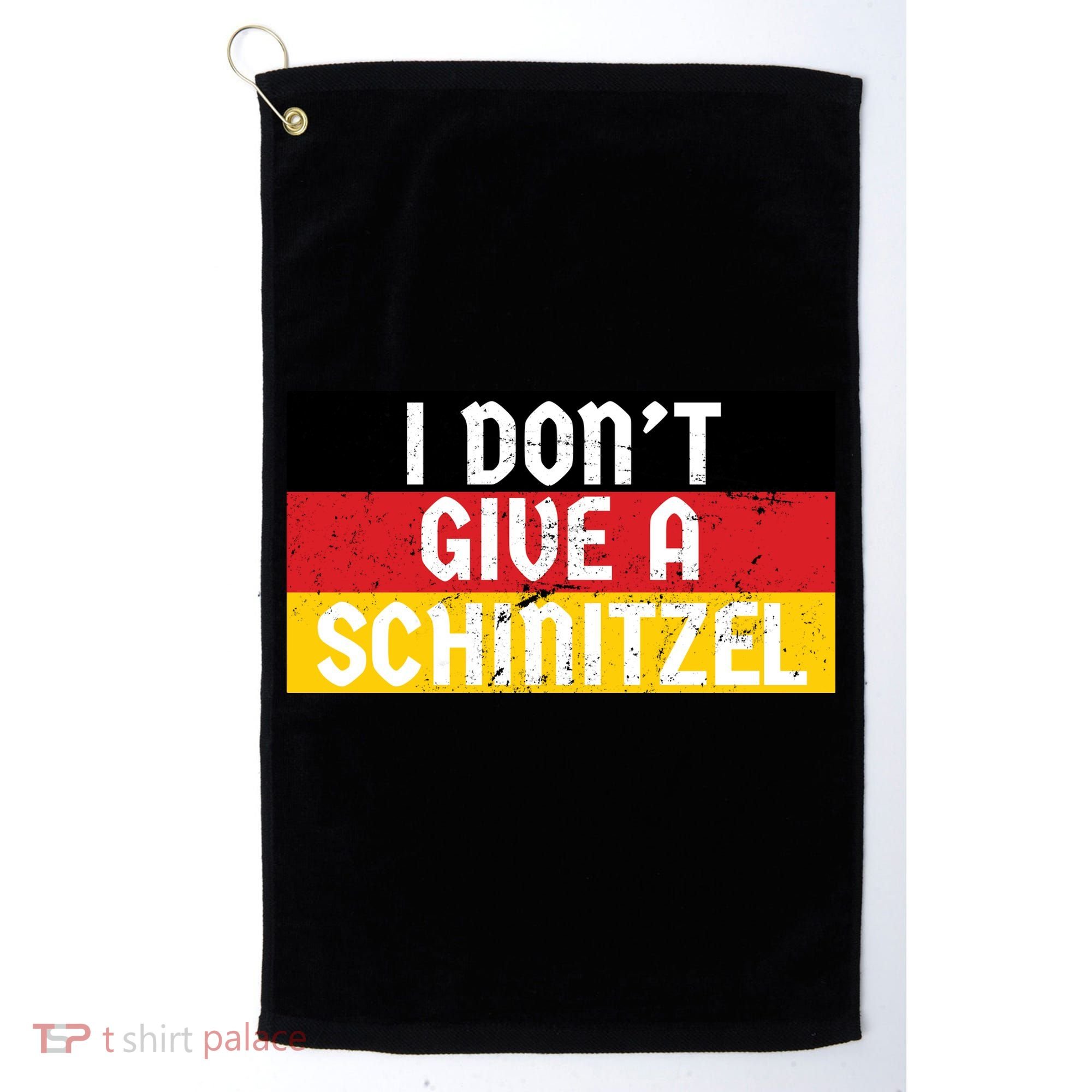 I Don't Give A Schnitzel Funny Oktoberfest Golf Towel