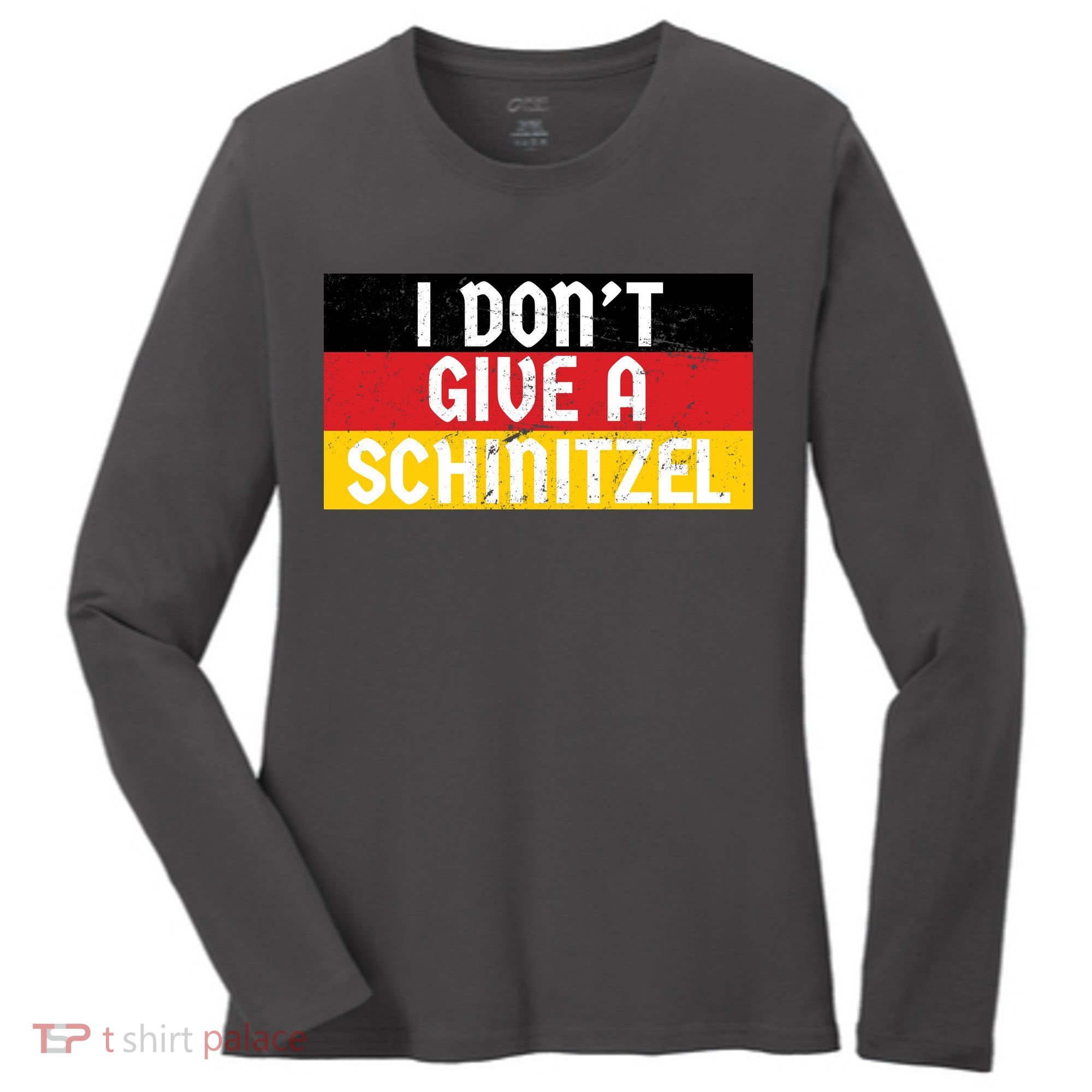 I Don't Give A Schnitzel Funny Oktoberfest Women's Long Sleeve Shirt
