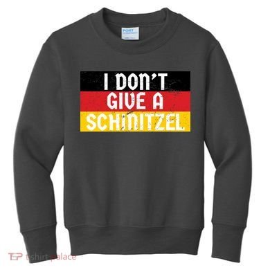 I Don't Give A Schnitzel Funny Oktoberfest Kids Sweatshirt