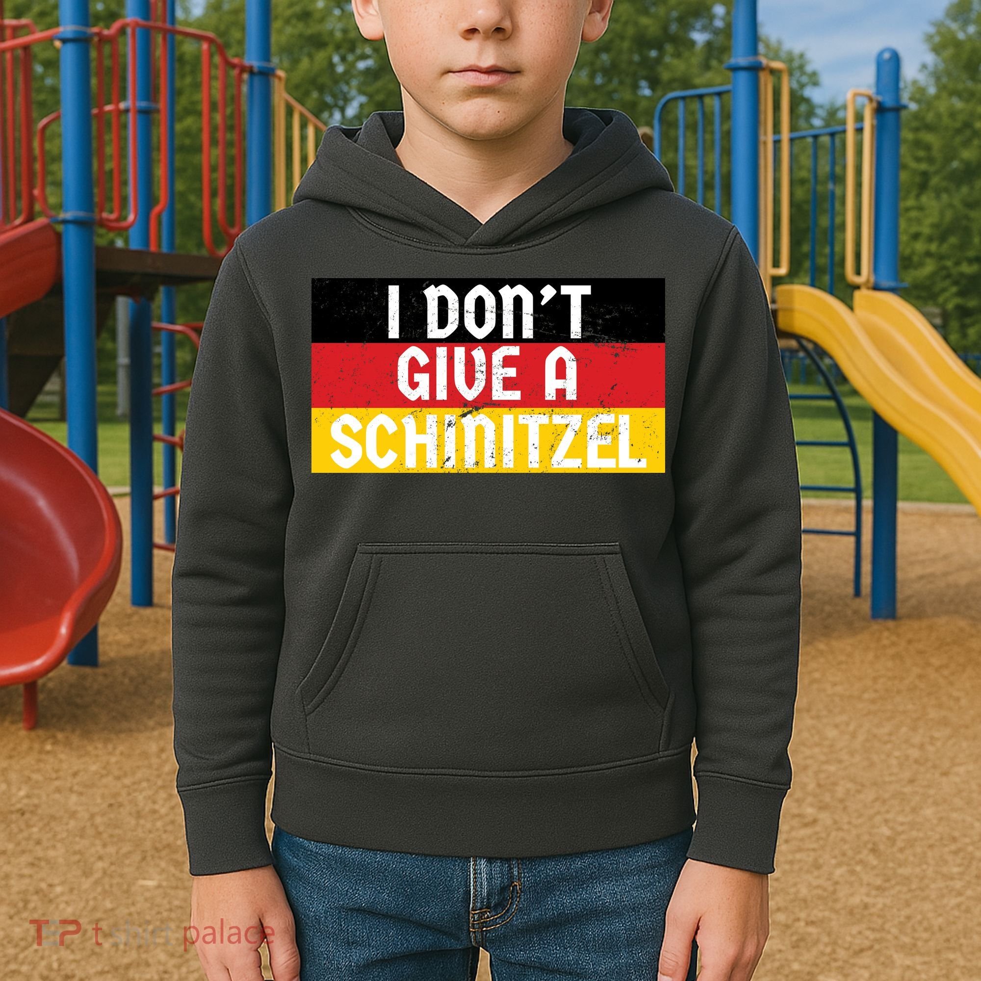 I Don't Give A Schnitzel Funny Oktoberfest Kids Hoodie