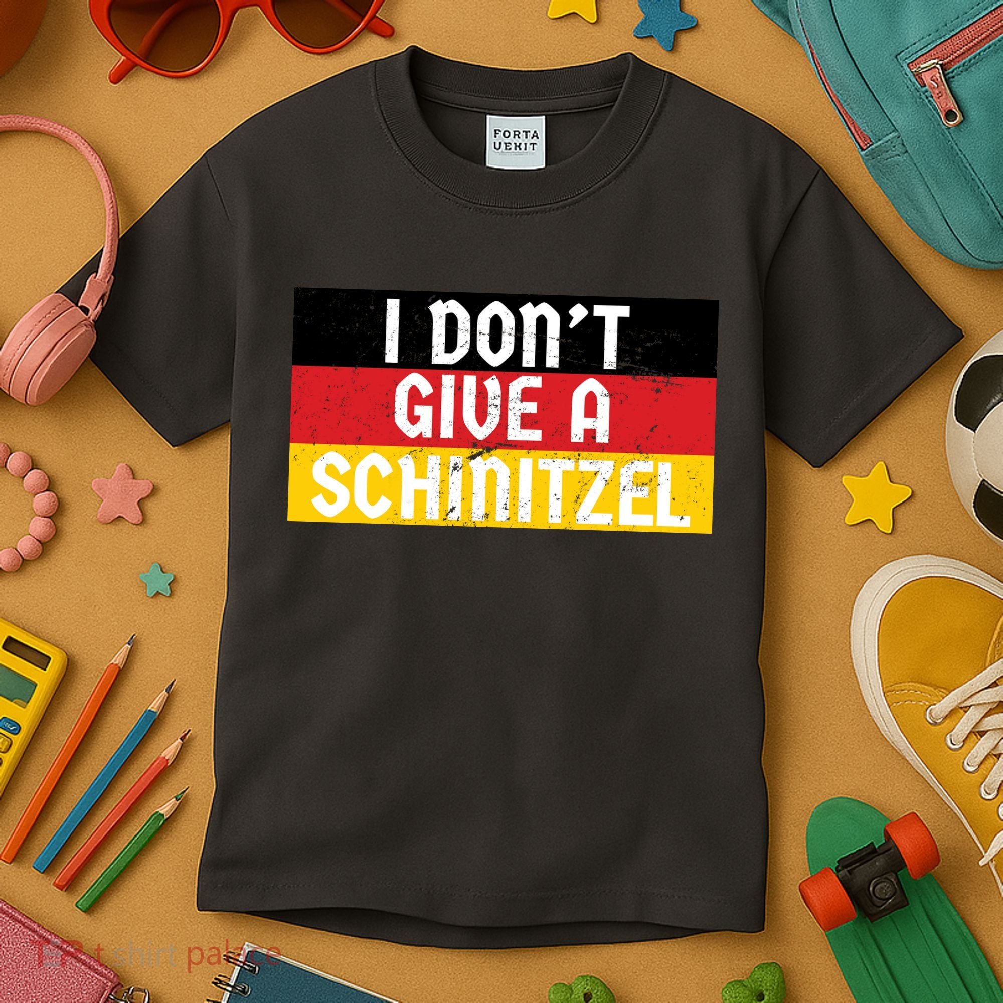 I Don't Give A Schnitzel Funny Oktoberfest Kids T-Shirt