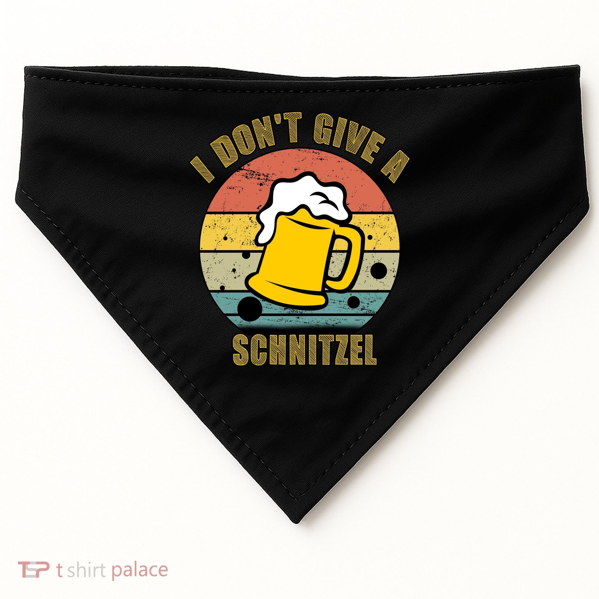 I Don't Give A Schnitzel Funny Oktoberfest Beer USA-Made Doggie Bandana