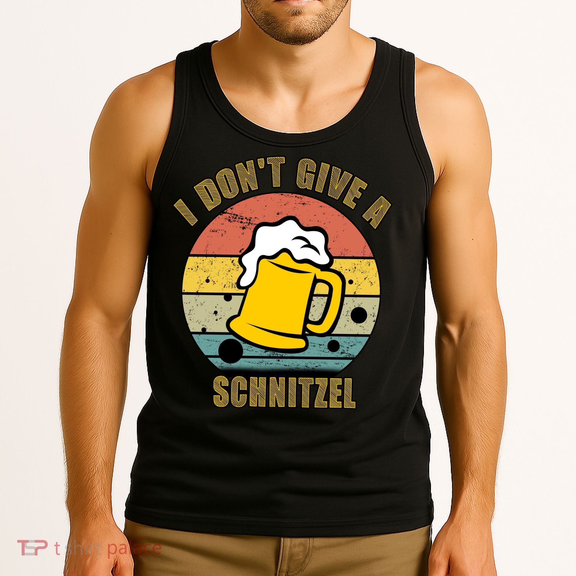 I Don't Give A Schnitzel Funny Oktoberfest Beer Tank Top