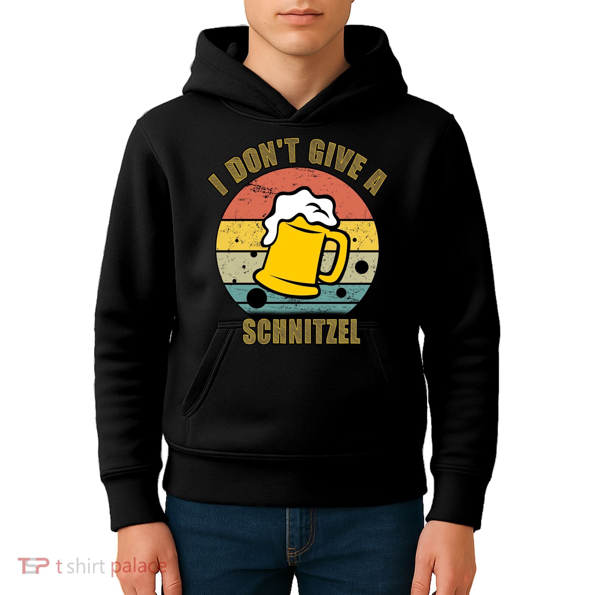 I Don't Give A Schnitzel Funny Oktoberfest Beer Kids Hoodie