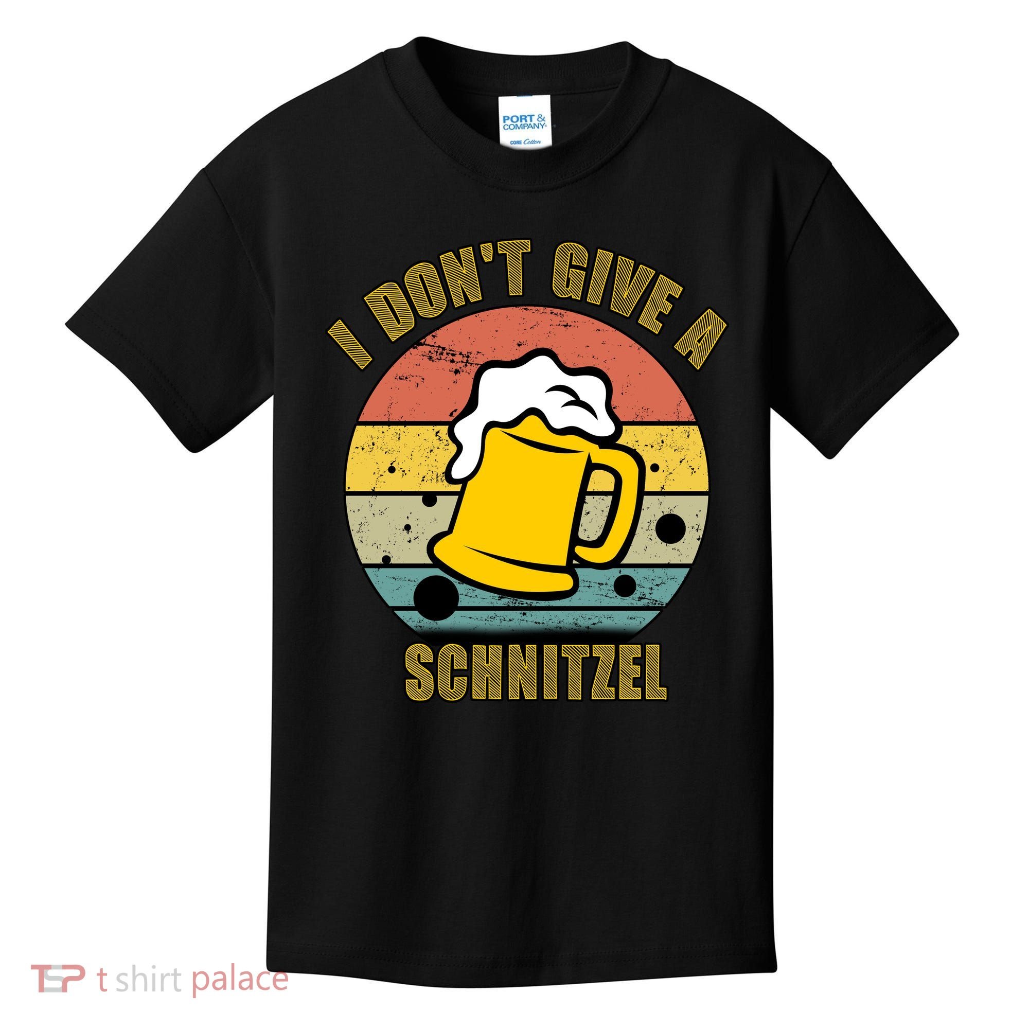 I Don't Give A Schnitzel Funny Oktoberfest Beer Kids T-Shirt