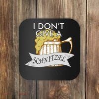 I Don't Give A Schnitzel Oktoberfest Beer Coaster thumb 0
