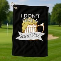 I Don't Give A Schnitzel Oktoberfest Beer Golf Towel thumb 1