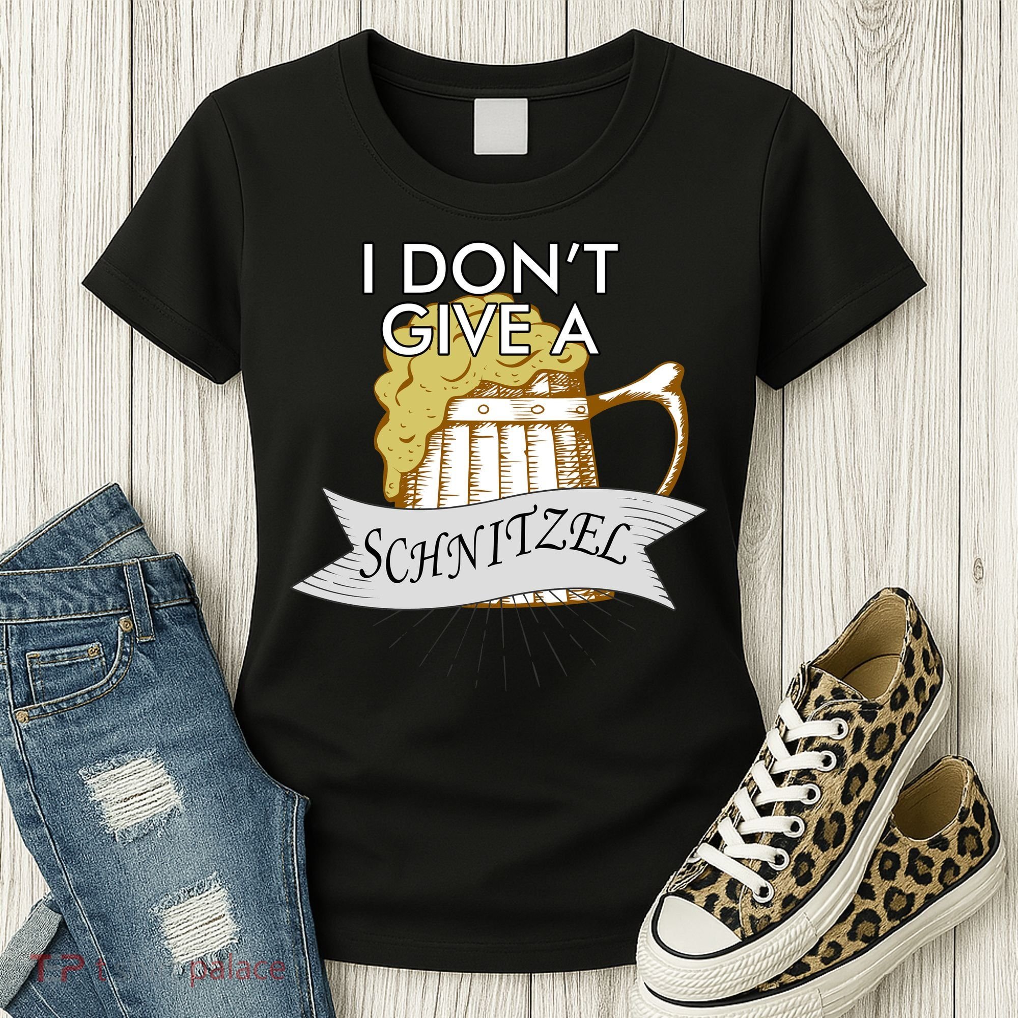I Don't Give A Schnitzel Oktoberfest Beer Women's T-Shirt