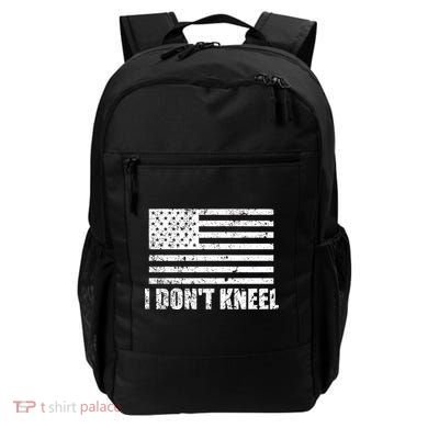 I Dont Kneel Distressed USA Flag Backpack