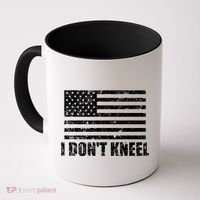 I Dont Kneel Distressed USA Flag Coffee Mug thumb 0